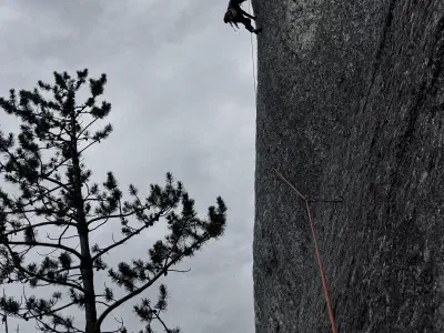 Bouldering at the climbing gym